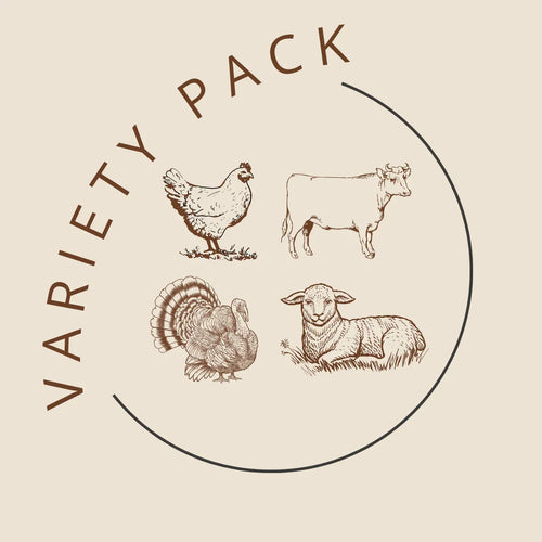 Raw Freeze Dried - Variety Pack (Beef Liver, Chicken Breast, Chicken Heart & Salmon)