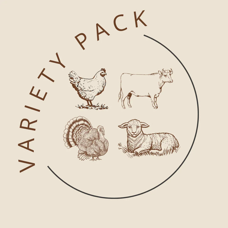 Variety Pack - Chicken, turkey, beef, lamb, salmon, duck & venison blends